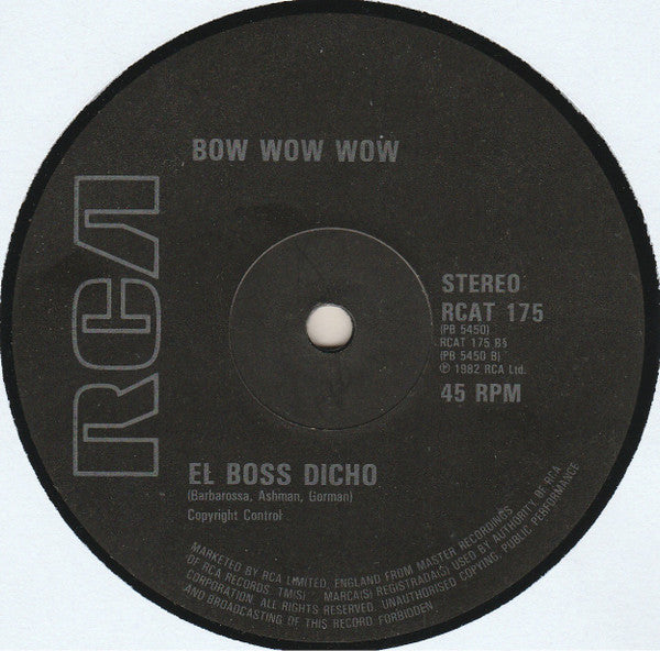 Bow Wow Wow - Go Wild In The Country (12"", Single)