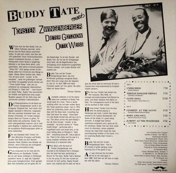 Buddy Tate - Buddy Tate Meets Torsten Zwingenberger(LP)
