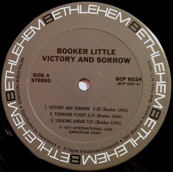 Booker Little - Victory And Sorrow (LP, Album, RE)