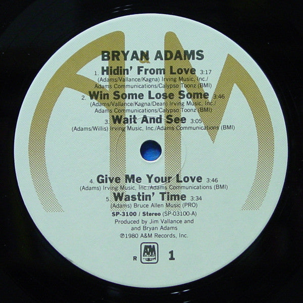 Bryan Adams - Bryan Adams (LP, Album, RE, Ind)