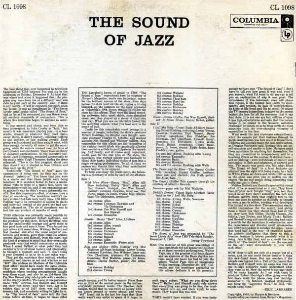 Various - The Sound Of Jazz (LP, Album, Mono)