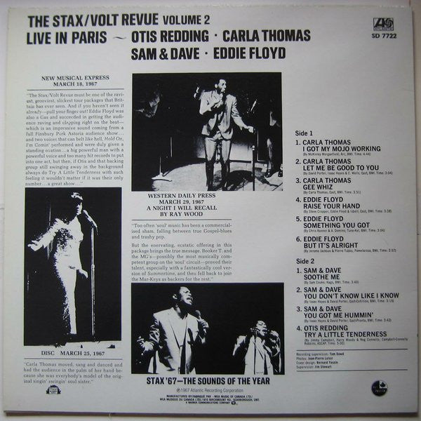 Various - The Stax / Volt Revue, Volume 2,  Live In Paris(LP, Album...