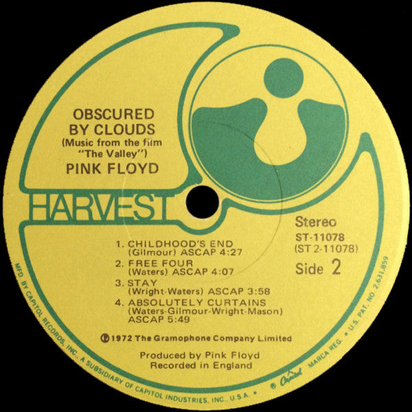 Pink Floyd - Obscured By Clouds (LP, Album, Los)