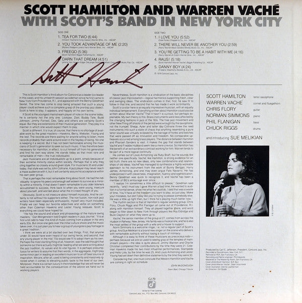 Scott Hamilton - Scott Hamilton And Warren Vaché With Scott's Band ...