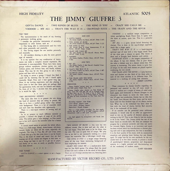 The Jimmy Giuffre 3* - The Jimmy Giuffre 3 (LP, Album, Mono)