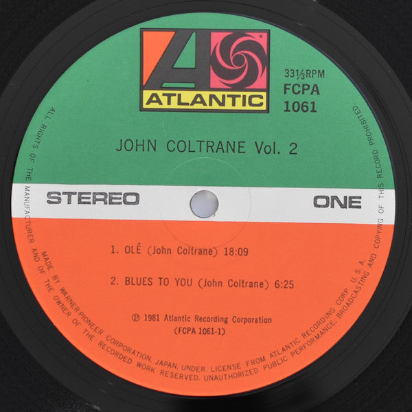 John Coltrane - John Coltrane Vol. 2 (LP, Comp)