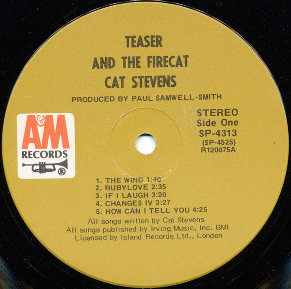 Cat Stevens - Teaser And The Firecat (LP, Album, Club, RCA)