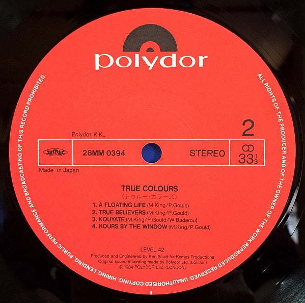 Level 42 - True Colours (LP, Album)