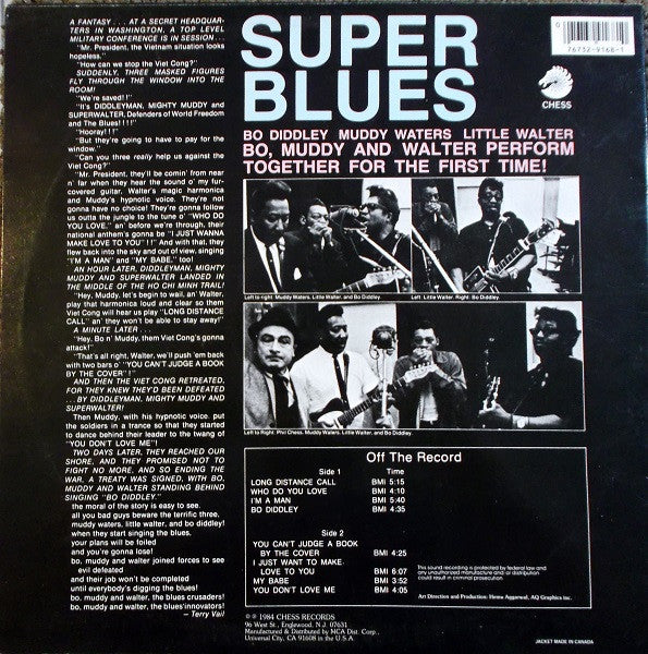 Bo Diddley, Little Walter, Muddy Waters - Super Blues (LP, Album, RE)