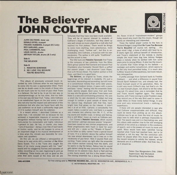 John Coltrane - The Believer (LP, Album, Mono, RE)