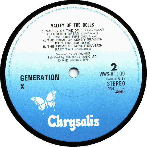 Generation X (4) = ジェネレーションX* - Valley Of The Dolls = 人形の谷 (LP, Album)