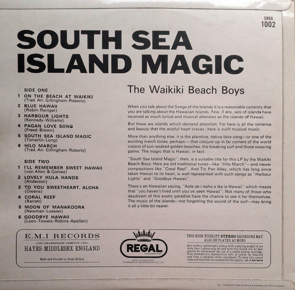 The Waikiki Beach Boys - South Sea Island Magic (LP, Album)