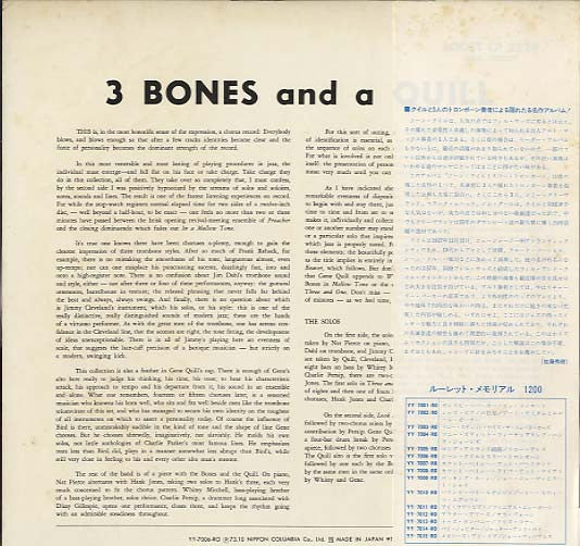Gene Quill - 3 Bones And A Quill (LP, Album, Mono, Ltd, RE)