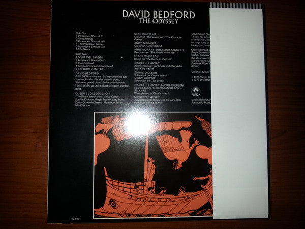 David Bedford - The Odyssey (LP, Album, Promo)