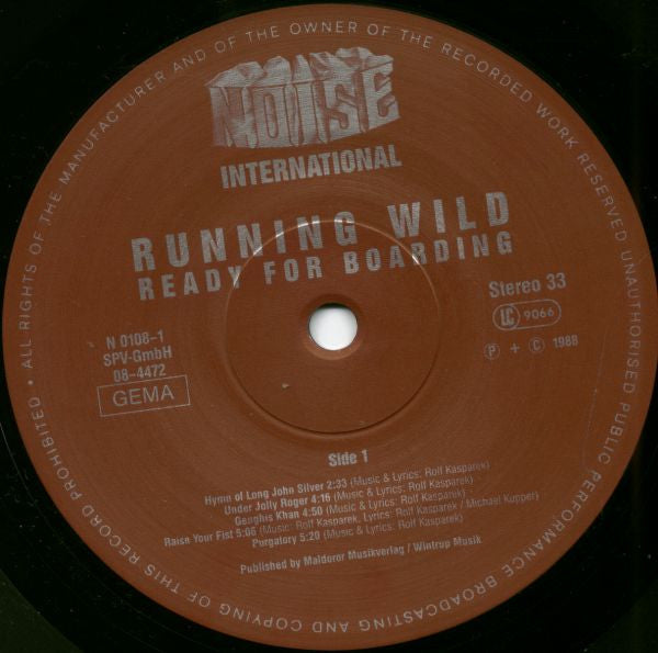Running Wild - Ready For Boarding (LP, Album)