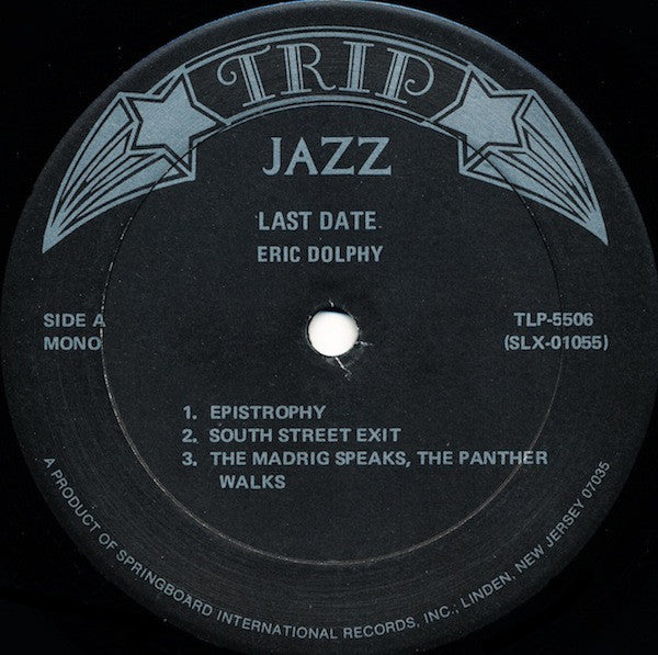 Eric Dolphy - Last Date (LP, Album, RE)