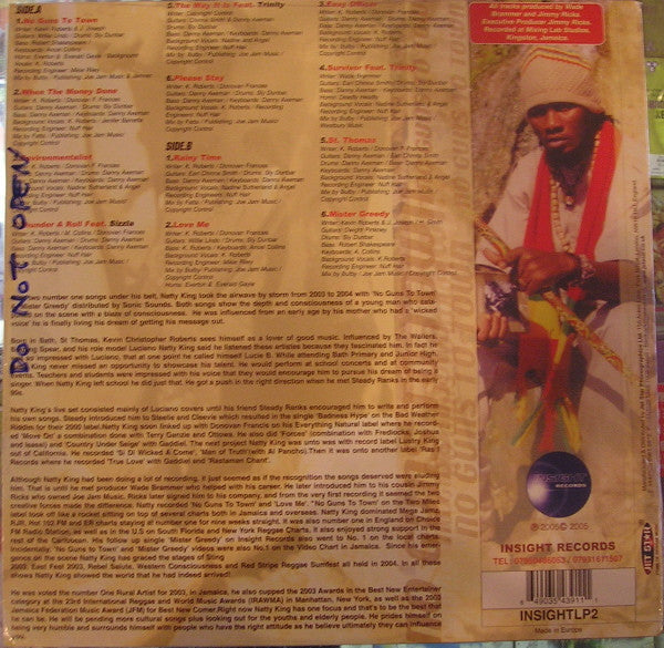Natty King - No Guns To Town (LP, Album)