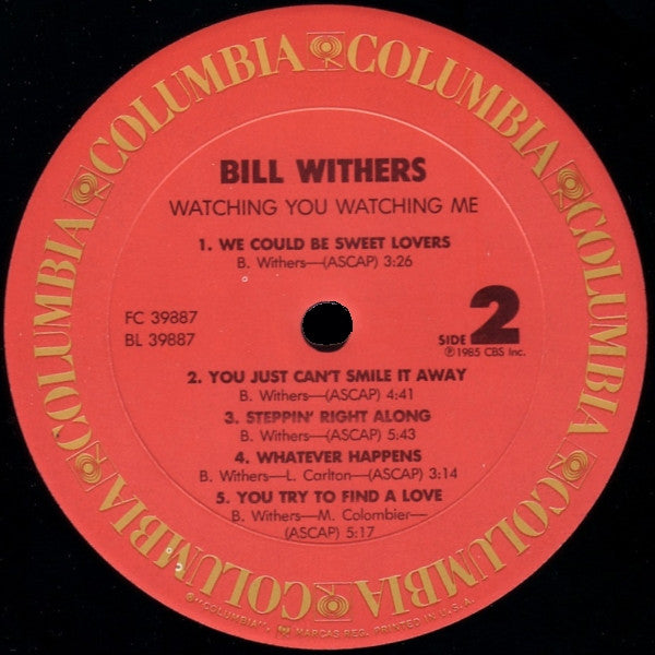 Bill Withers - Watching You Watching Me (LP, Album, Pit)