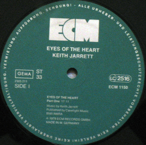 Keith Jarrett - Eyes Of The Heart (LP, Album + LP, S/Sided, Album)