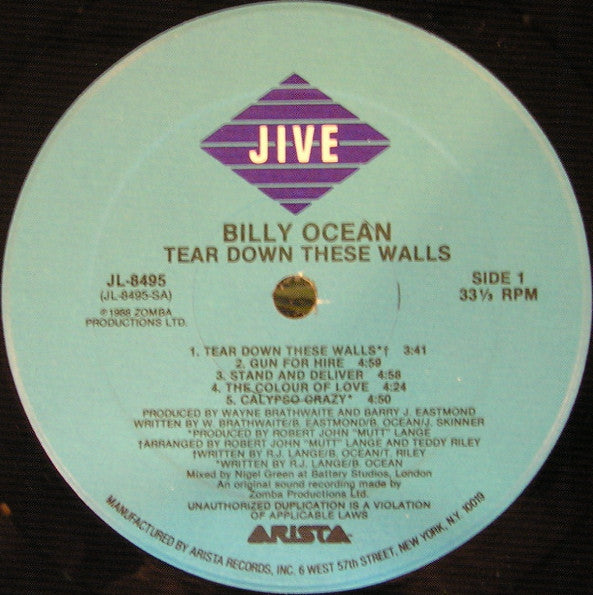 Billy Ocean - Tear Down These Walls (LP, Album)
