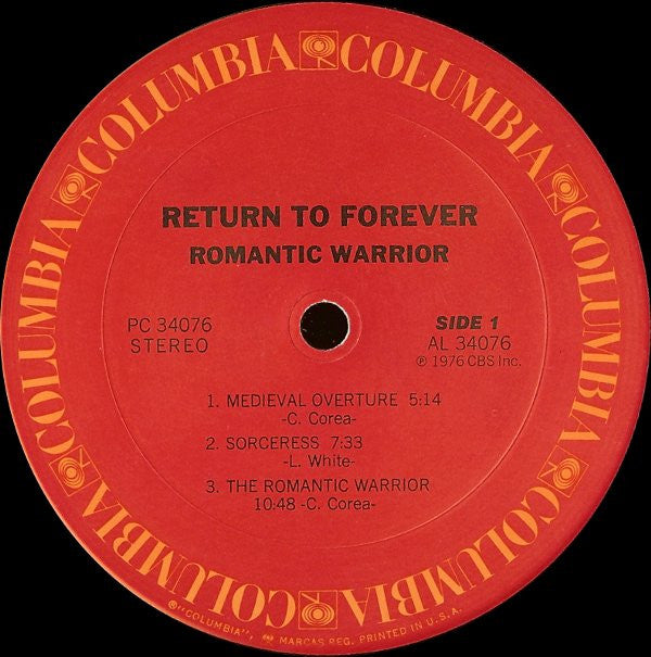 Return To Forever - Romantic Warrior (LP, Album)