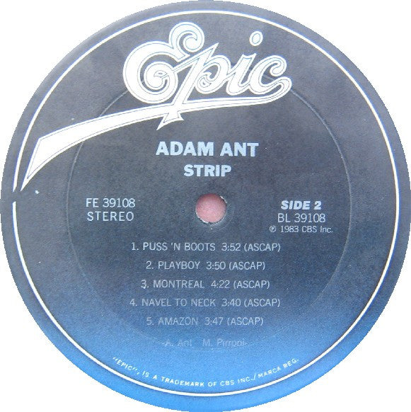 Adam Ant - Strip (LP, Album, Car)
