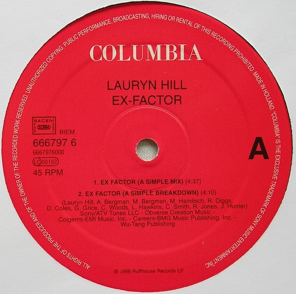 Lauryn Hill - Ex-factor (12"")