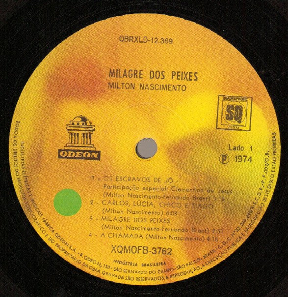 Milton Nascimento - Milagre Dos Peixes(LP, Album, Quad, RE, Pos + 7...