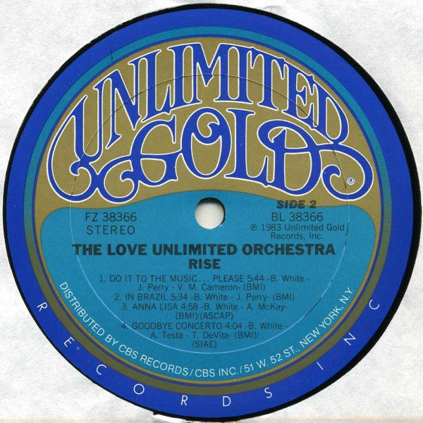 The Love Unlimited Orchestra* - Rise (LP, Album)