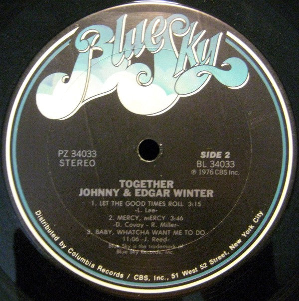 Johnny* & Edgar Winter - Together (LP, Album, San)
