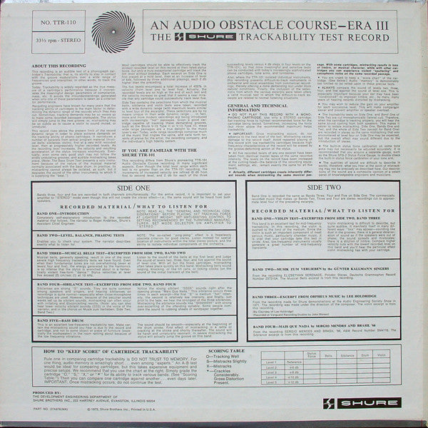 Various - Audio Obstacle Course - Era III (The Shure Trackability T...