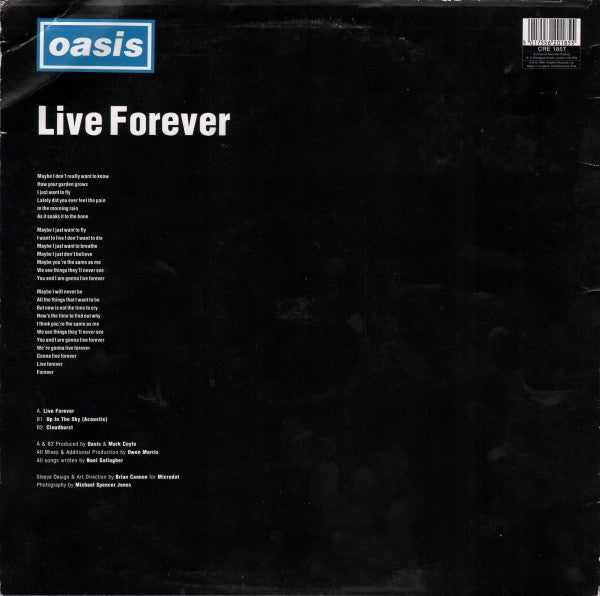 Oasis (2) - Live Forever (12"", Single)