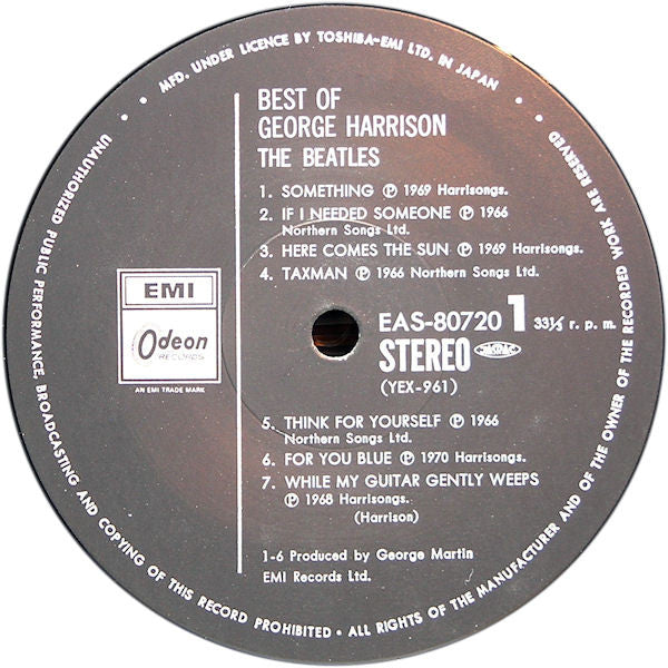 George Harrison - The Best Of George Harrison (LP, Comp)