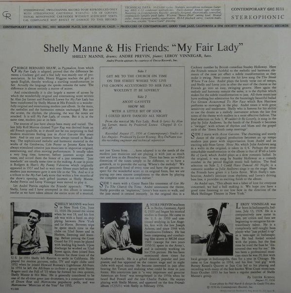 Shelly Manne & His Friends - Modern Jazz Performances Of Songs From...