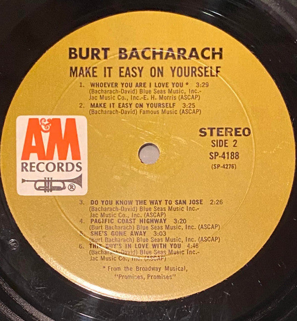 Burt Bacharach - Make It Easy On Yourself (LP, Album, Mon)