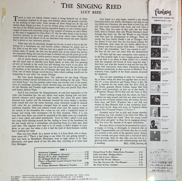 Lucy Reed - The Singing Reed (LP, Album, Mono, RE)