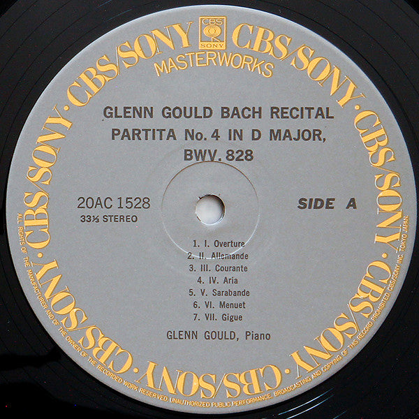 Bach*, Glenn Gould - Bach Recital (LP, Comp, RE)