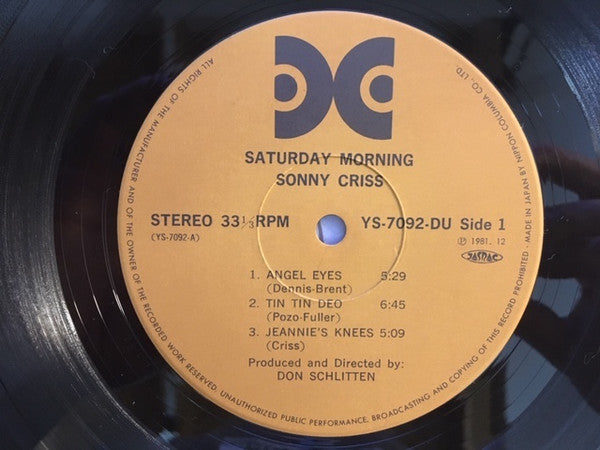 Sonny Criss - Saturday Morning (LP, Album, RE)