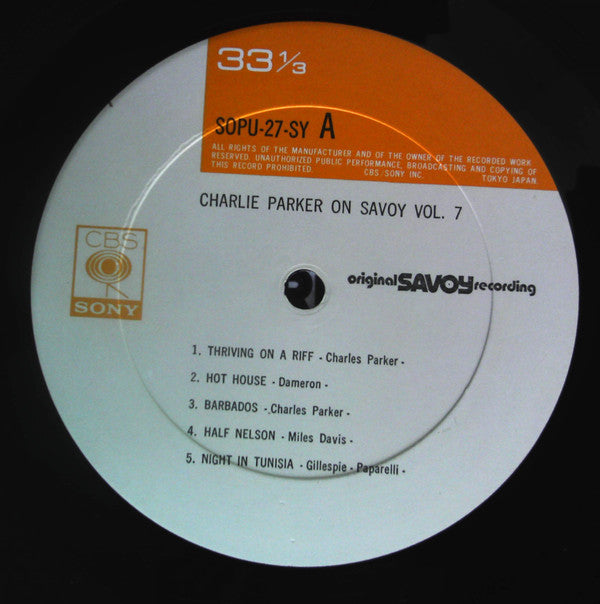 Charlie Parker - Charlie Parker On Savoy Vol. 7 (LP, Comp, Mono, RE)