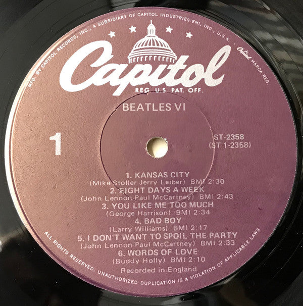 The Beatles - Beatles VI (LP, Album, RE, Pur)