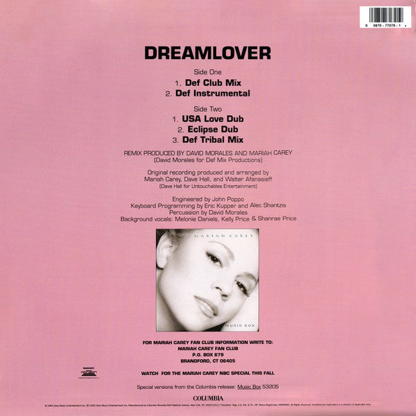 Mariah Carey - Dreamlover (12"", Maxi)