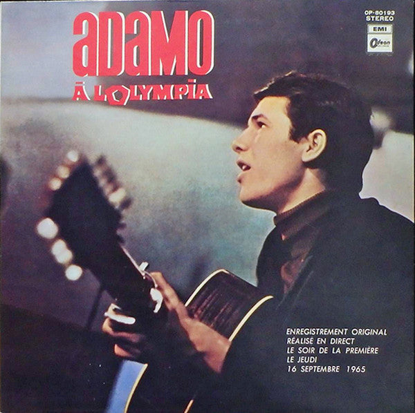 Adamo - Adamo À L'Olympia (LP, Album, Red)