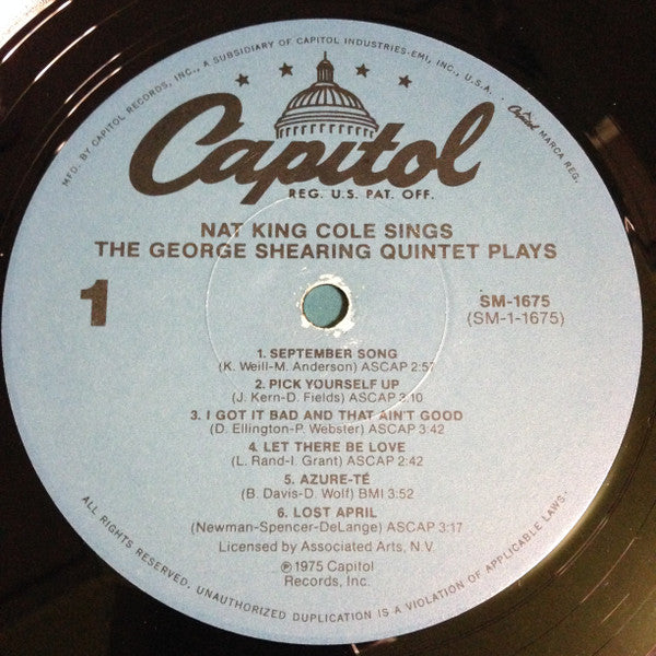 Nat King Cole - Nat King Cole Sings / George Shearing Plays(LP, Alb...