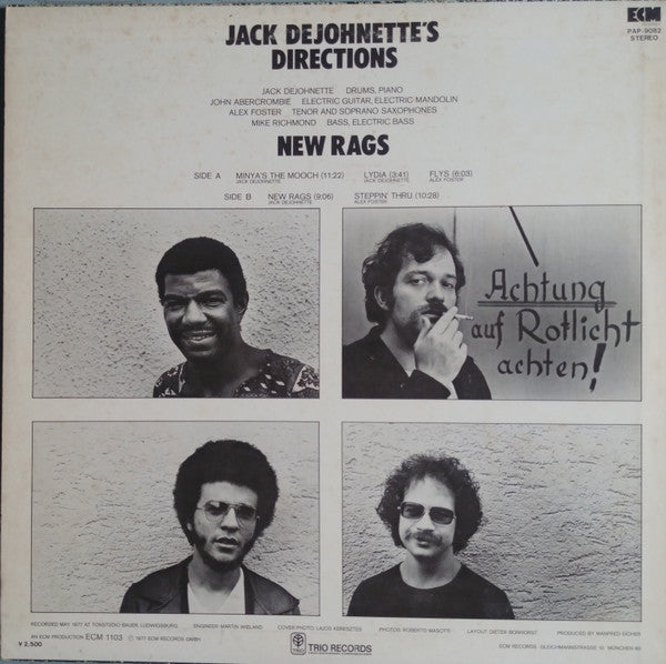 Jack DeJohnette's Directions - New Rags (LP, Album)