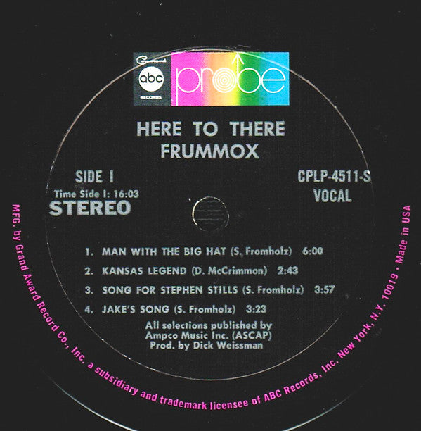 Frummox - Here To There (LP, Album, Mon)