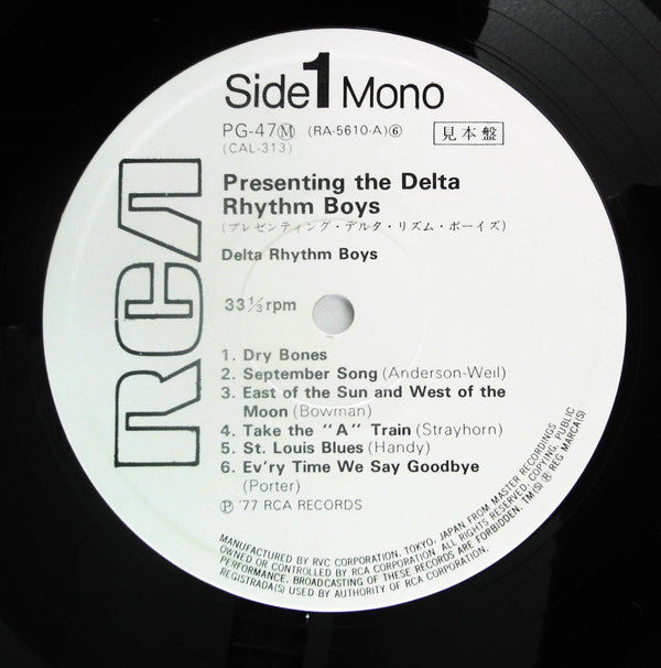 The Delta Rhythm Boys - Presenting The Delta Rhythm Boys(LP, Mono, ...