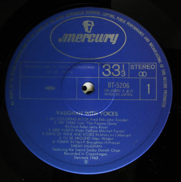 Sarah Vaughan - Vaughan With Voices (LP, Album)