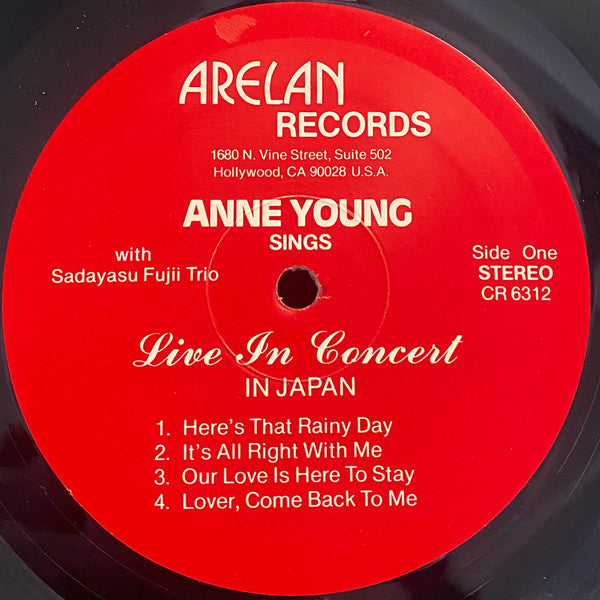 Anne Young, Sadayasu Fujii Trio - Live In Concert - In Japan (LP)