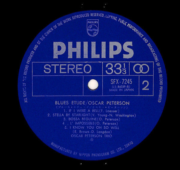 Oscar Peterson - Blues Etude (LP, Album, RE)