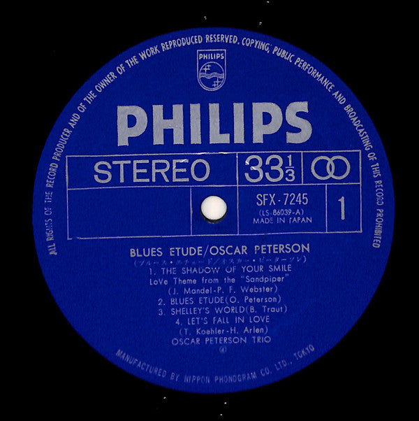 Oscar Peterson - Blues Etude (LP, Album, RE)